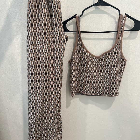 Tiki girl retro bell bottom crop set - Picture 1 of 3